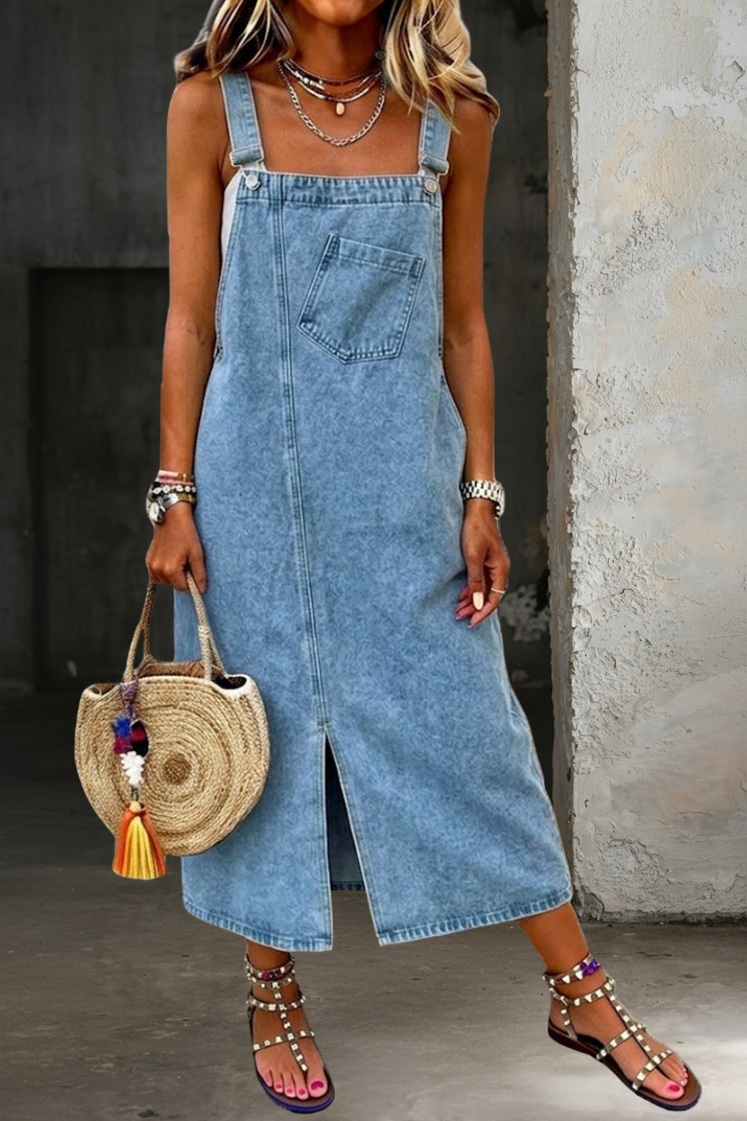 Susan | Lässiges Jeans-Trägerkleid