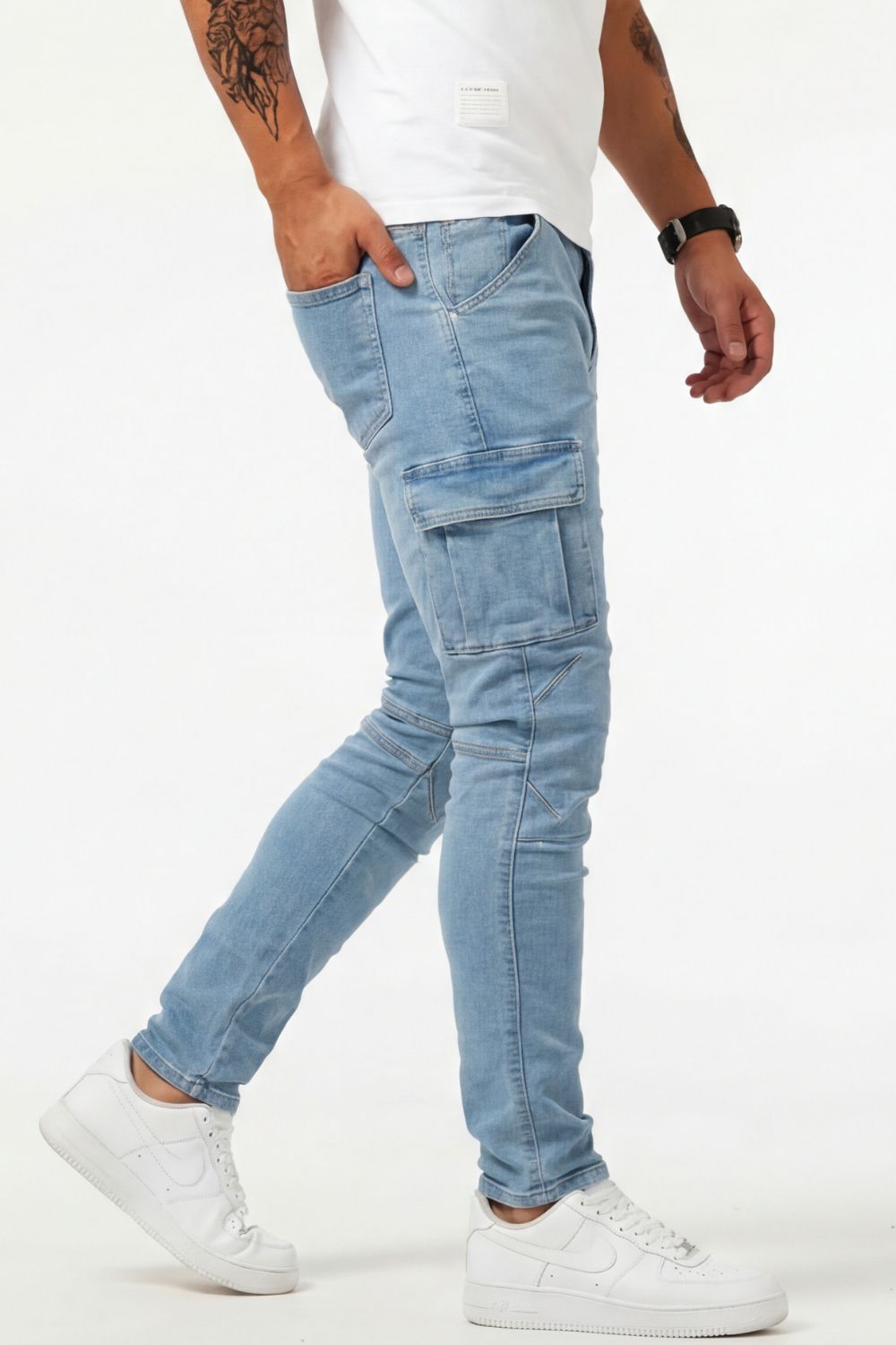 Nael Berlin | Cargo Jeans für Herren  (1 kaufen, 1 GRATIS dazu)
