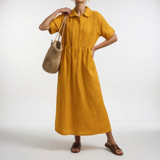 Alexis | Sommerliches fließendes Hemdblusenkleid