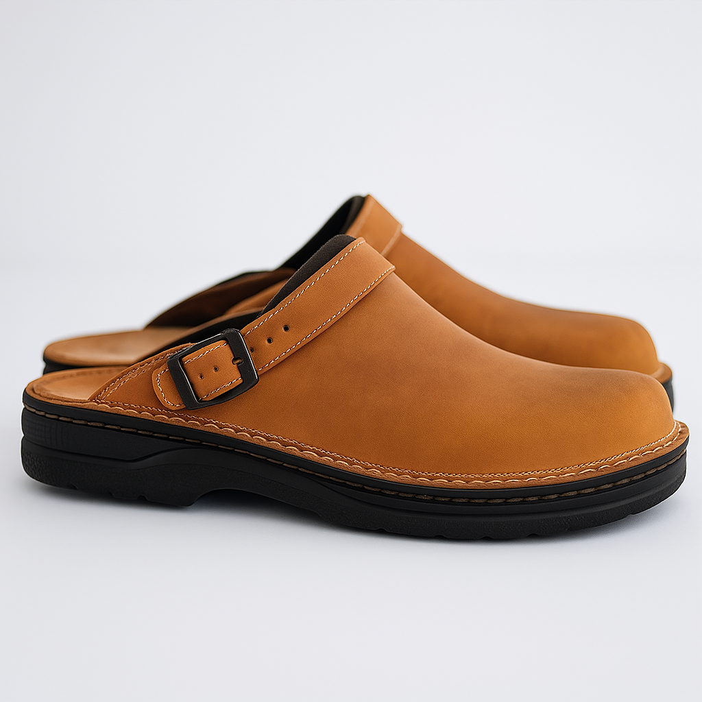 Erin – Bequeme Clogs in Lederoptik mit Schnalle