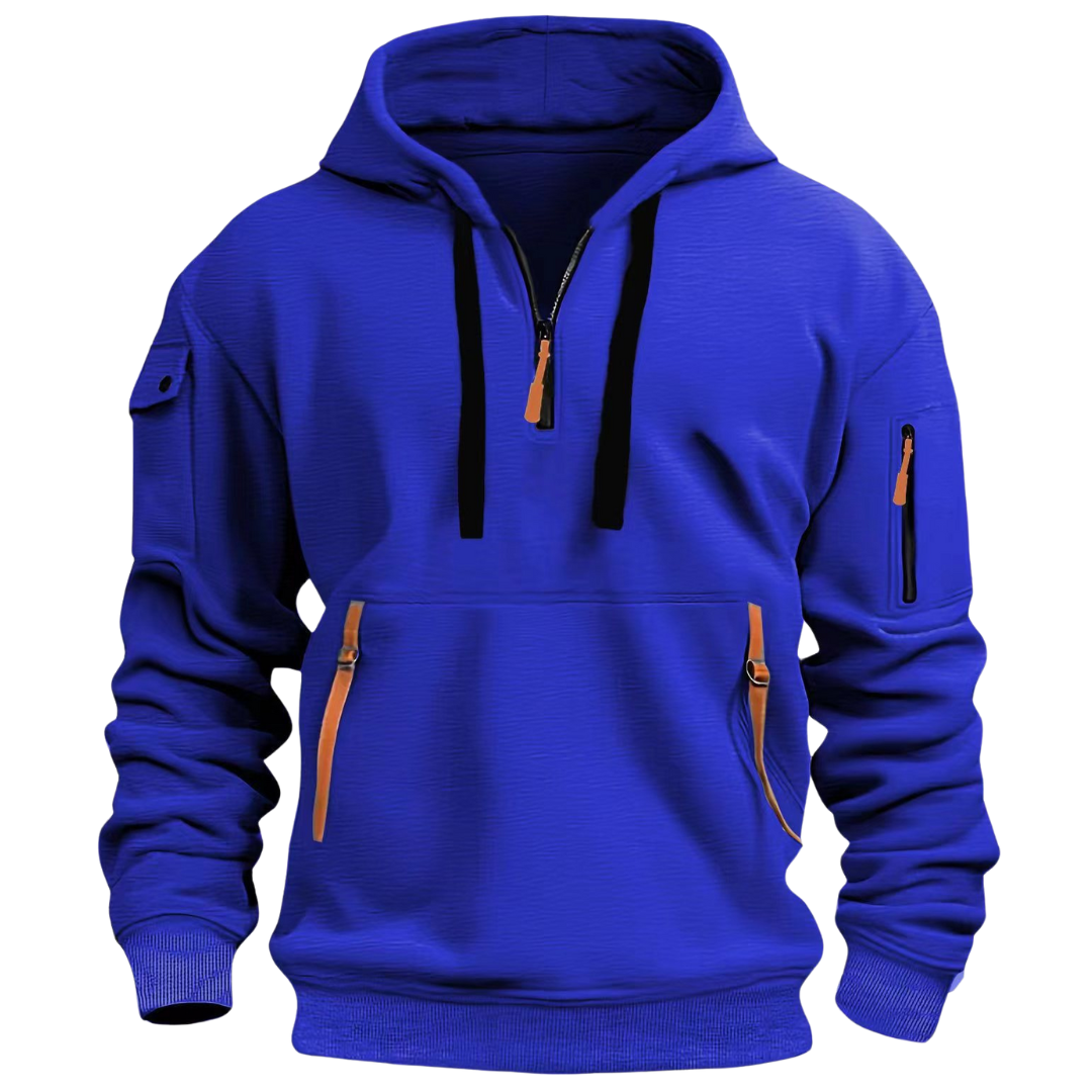 Samuel Herren Hoodie mit Reißverschlusstaschen in Blau