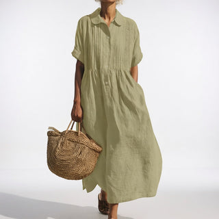 Alexis | Sommerliches fließendes Hemdblusenkleid