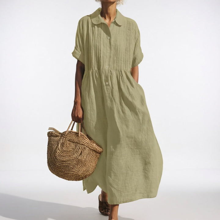 Alexis | Sommerliches fließendes Hemdblusenkleid