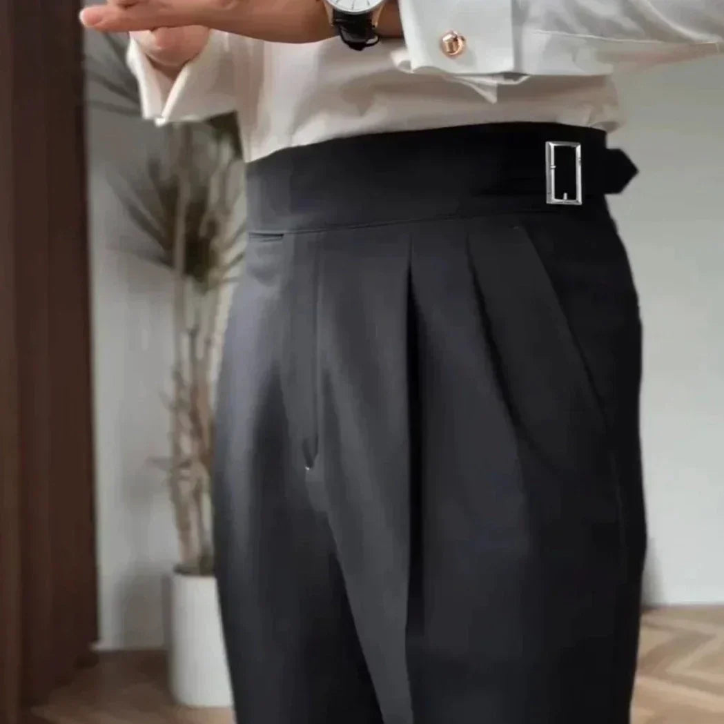 Nael Berlin | Ellis - Klassische Hose Mit Hoher Taille Und Schnallenverschluss Für Herren