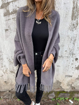 Nora™ | Lange warme Strickjacke