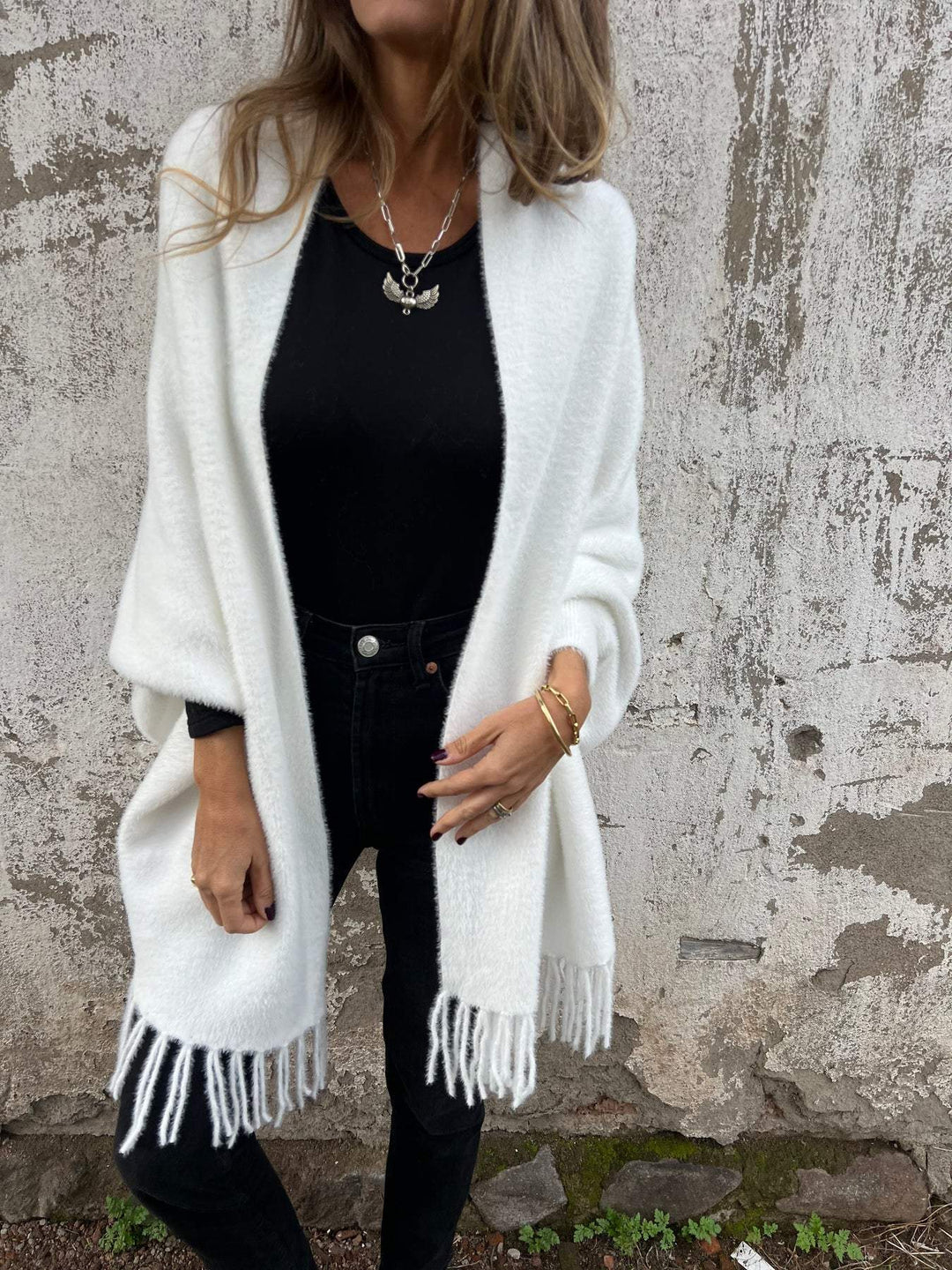 Nora™ | Lange warme Strickjacke