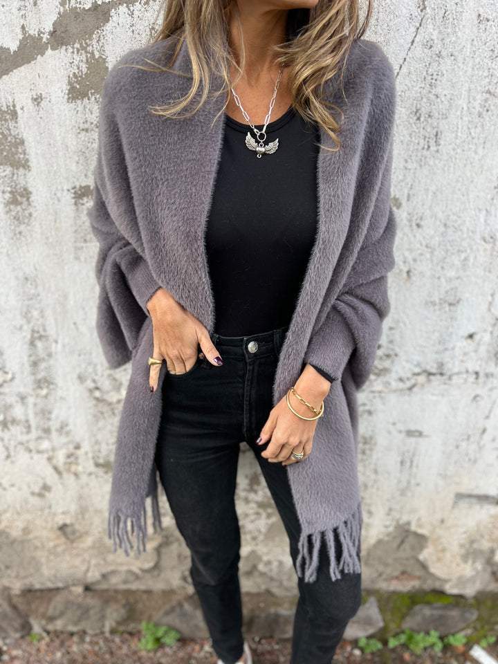 Nora™ | Lange warme Strickjacke
