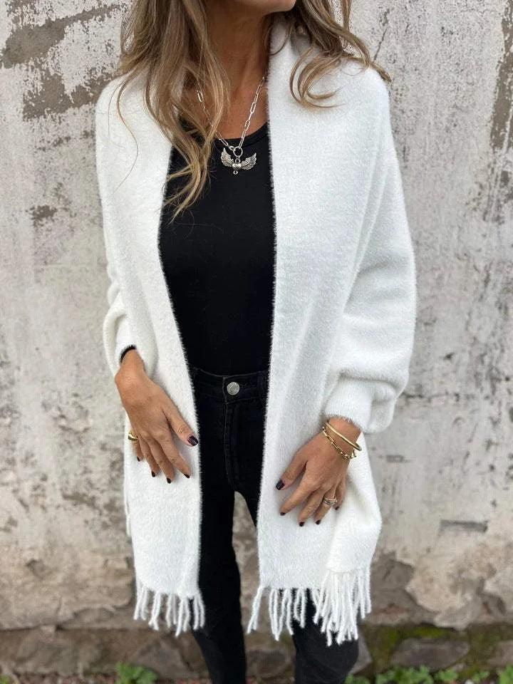 Nora™ | Lange warme Strickjacke