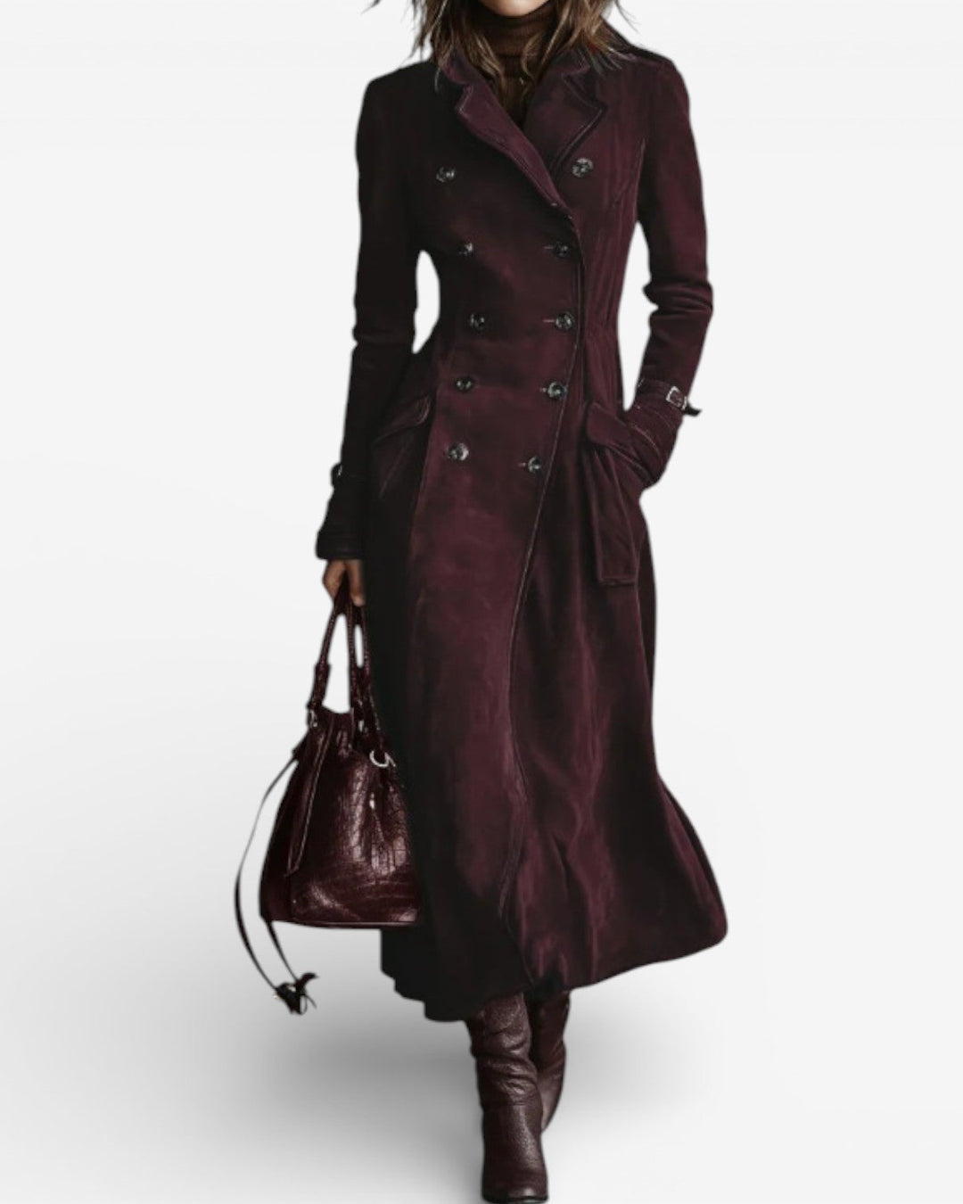 Nathalie – Wildleder-Trenchcoat