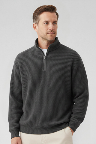 Nael Berlin | Strickpullover mit Troyer-Kragen