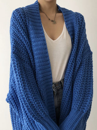 Oversized Strickjacke mit offenem Schnitt
