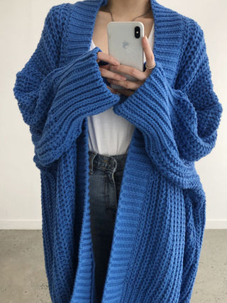 Oversized Strickjacke mit offenem Schnitt