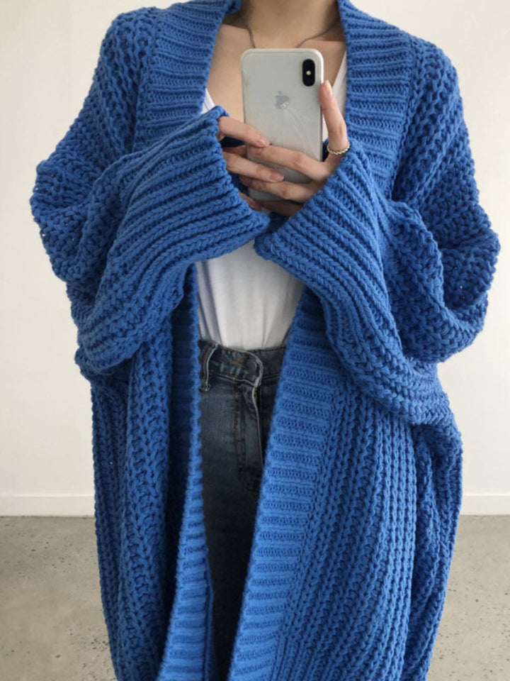 Oversized Strickjacke mit offenem Schnitt