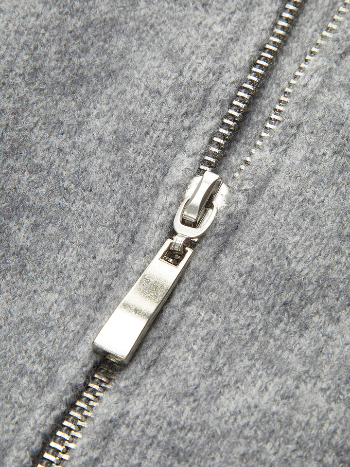 Oversized Strickjacke mit offenem Kragen