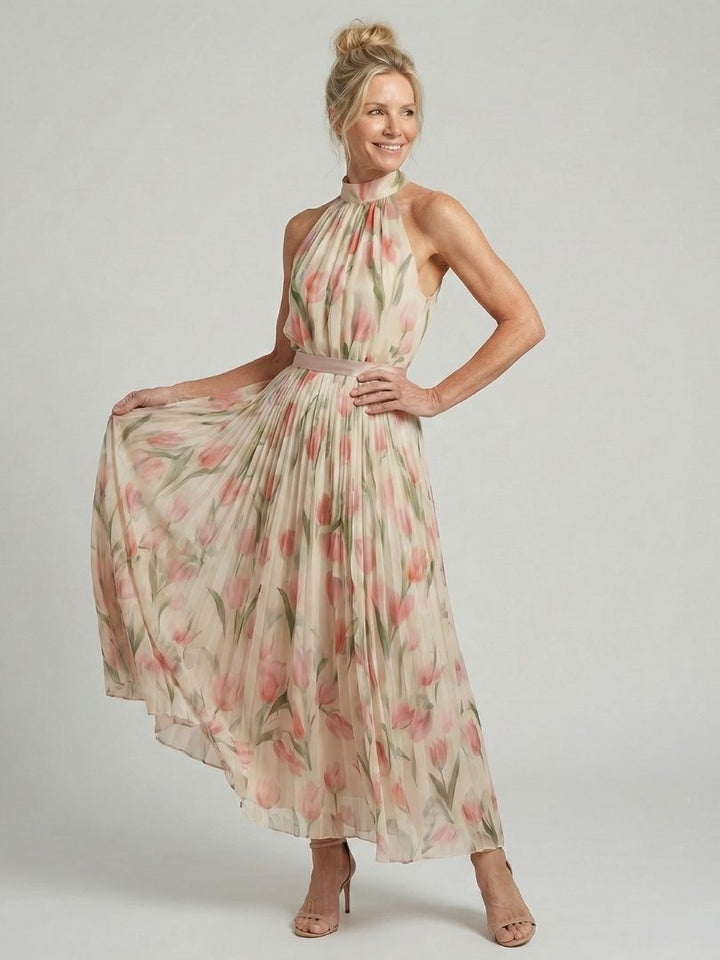 Aurelle | Neckholder Blumenkleid Midi