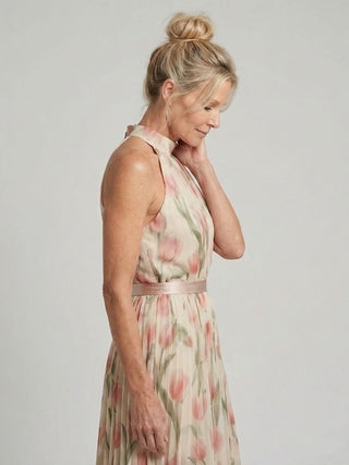 Aurelle | Neckholder Blumenkleid Midi