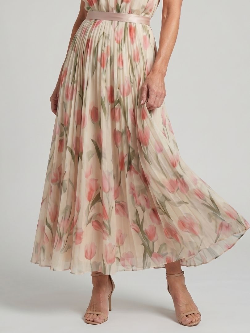 Aurelle | Neckholder Blumenkleid Midi