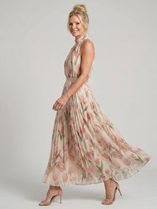 Aurelle | Neckholder Blumenkleid Midi