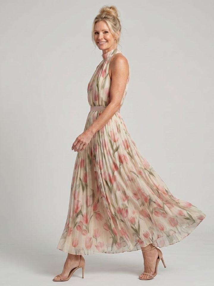 Aurelle | Neckholder Blumenkleid Midi