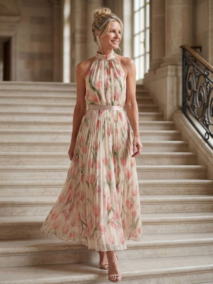 Aurelle | Neckholder Blumenkleid Midi