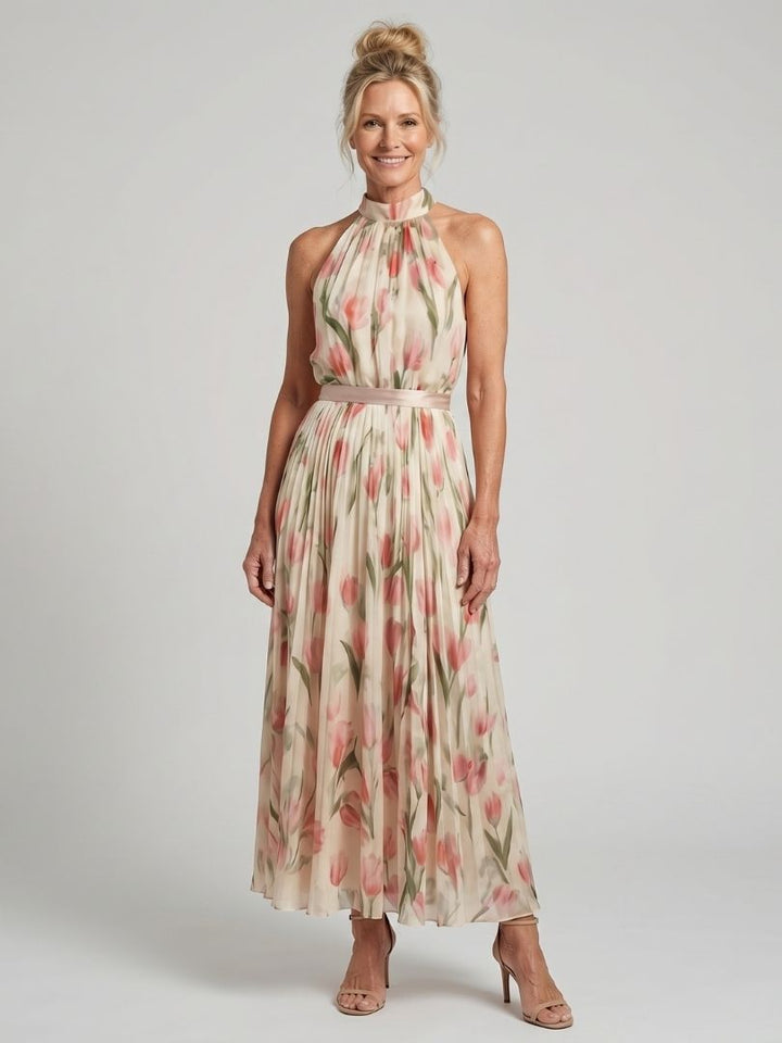 Aurelle | Neckholder Blumenkleid Midi