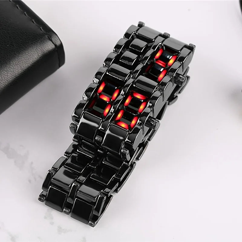 Nael Berlin | Lava – LED-Uhr mit Edelstahlarmband