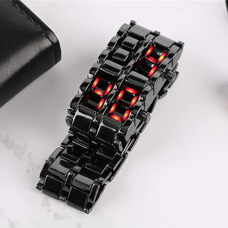 Nael Berlin | Lava – LED-Uhr mit Edelstahlarmband