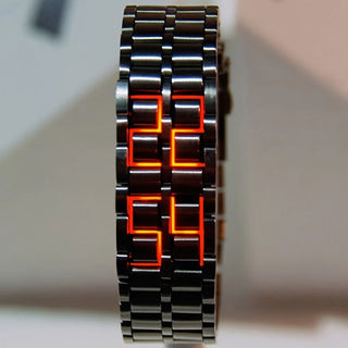 Nael Berlin | Lava – LED-Uhr mit Edelstahlarmband