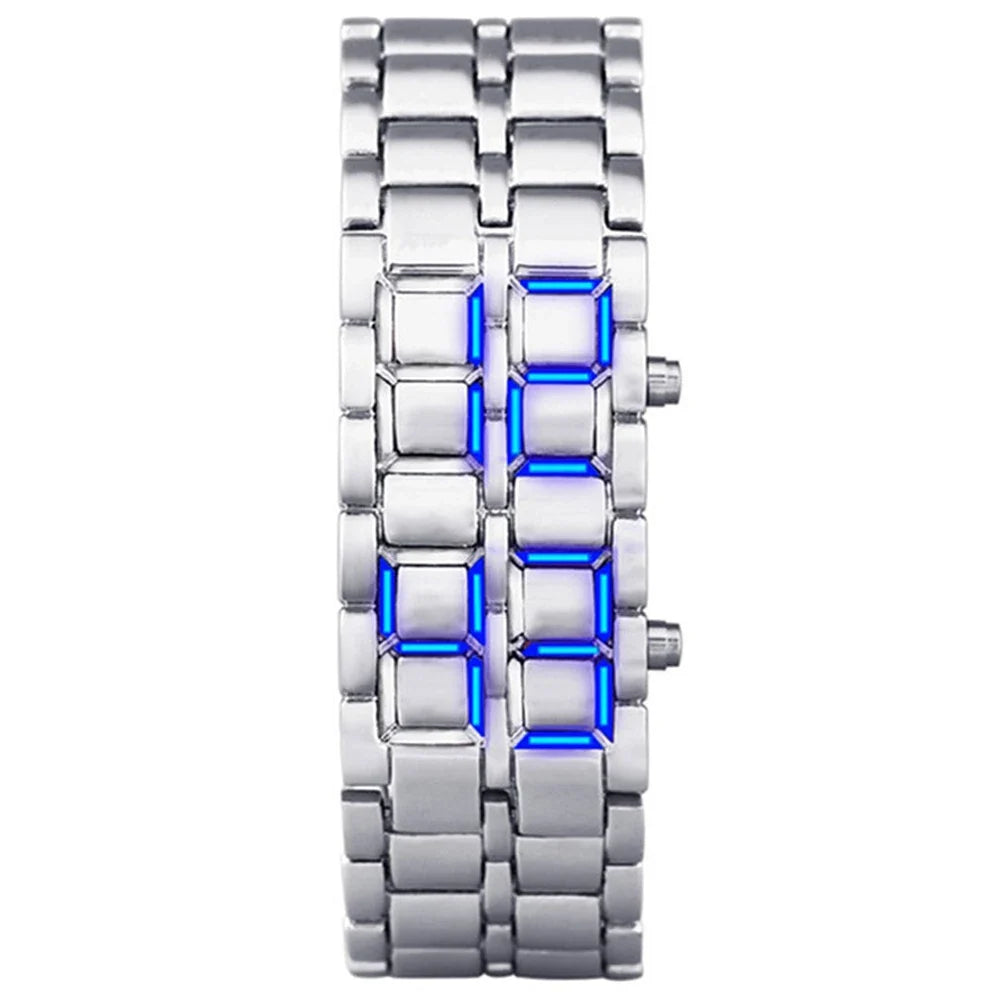 Nael Berlin | Lava – LED-Uhr mit Edelstahlarmband