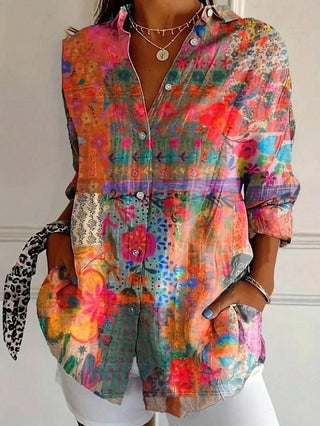 Astrid | Bunte Musterbluse