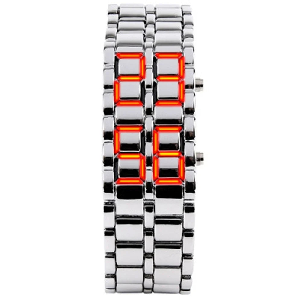Nael Berlin | Lava – LED-Uhr mit Edelstahlarmband