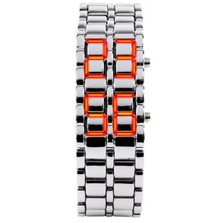 Nael Berlin | Lava – LED-Uhr mit Edelstahlarmband
