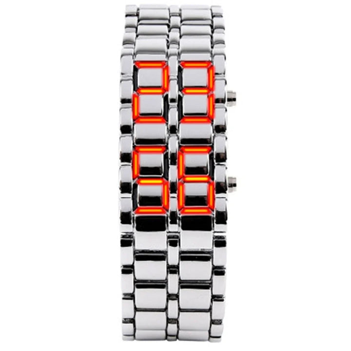 Nael Berlin | Lava – LED-Uhr mit Edelstahlarmband