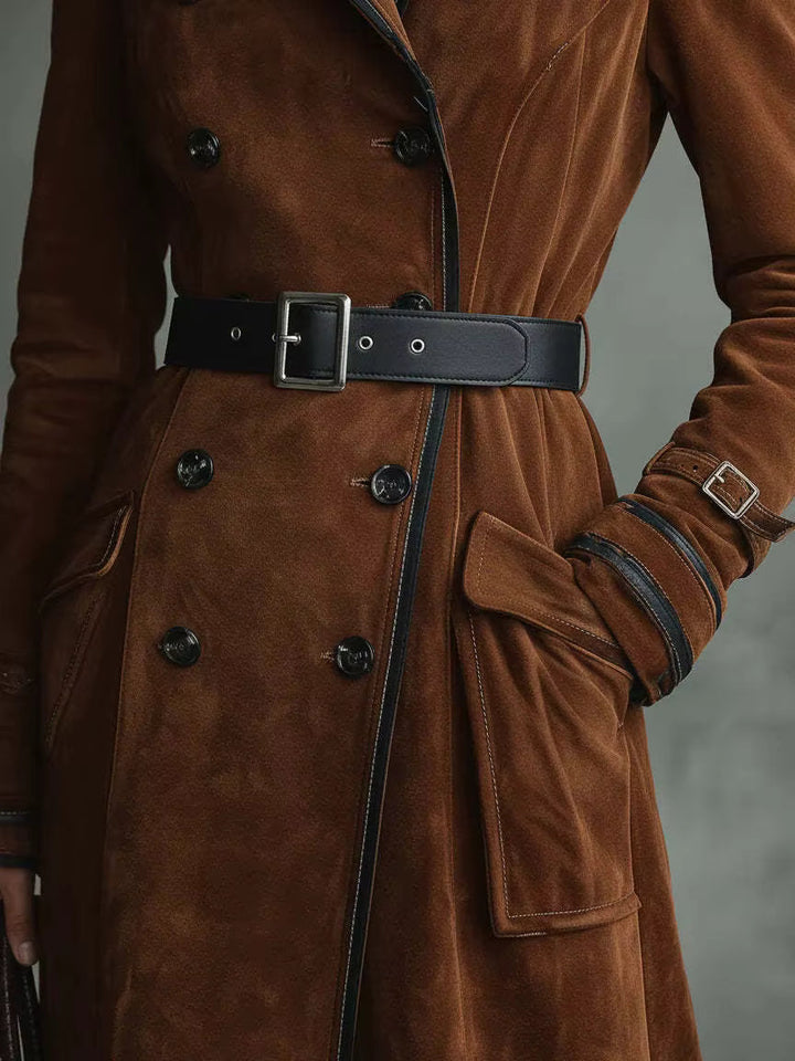 Nathalie – Wildleder-Trenchcoat