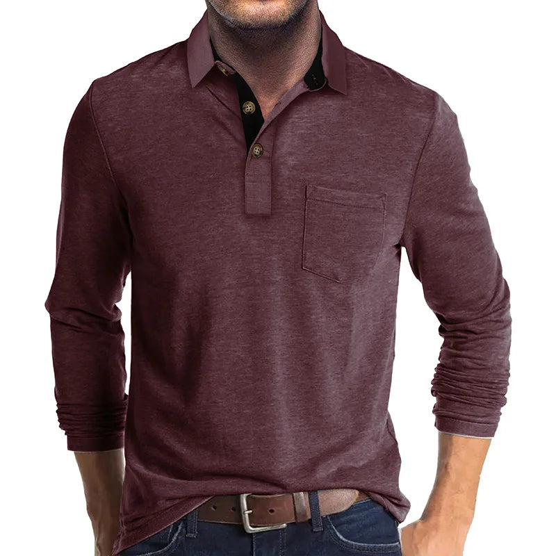 Nael Berlin | Herren Langarmshirt in Unifarbe
