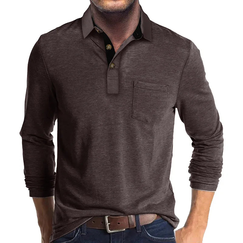 Nael Berlin | Herren Langarmshirt in Unifarbe