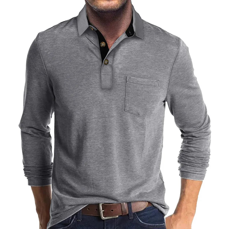 Nael Berlin | Herren Langarmshirt in Unifarbe