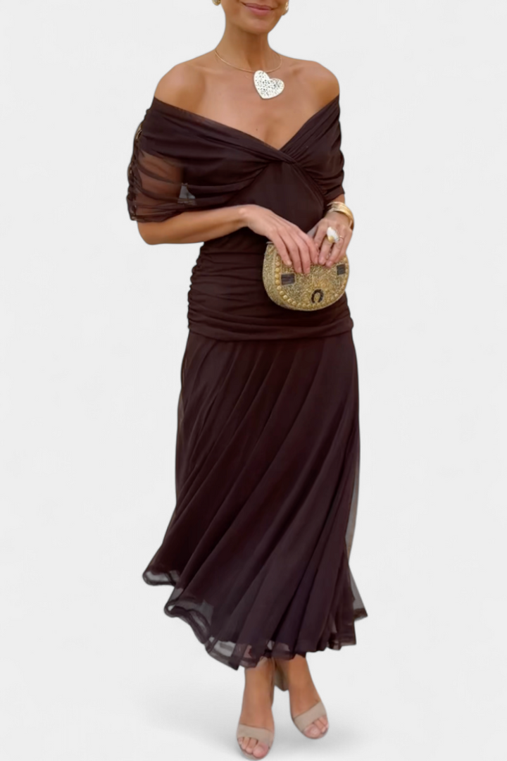 Hannah – Elegantes Blumen Langkleid