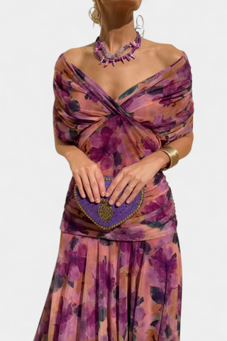 Hannah – Elegantes Blumen Langkleid