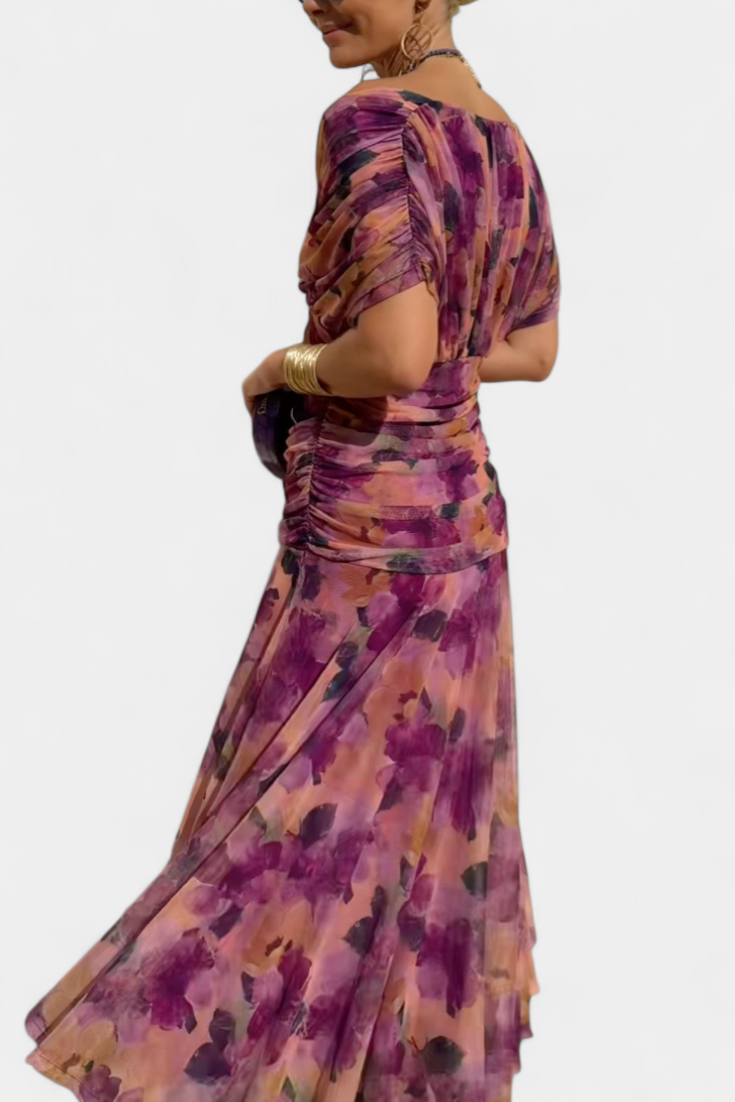 Hannah – Elegantes Blumen Langkleid