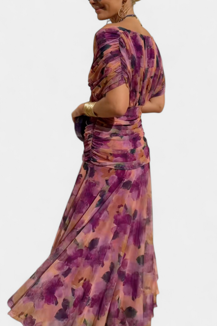 Hannah – Elegantes Blumen Langkleid
