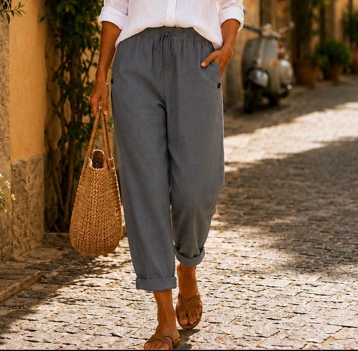 Rosa | Leichte Leinenhose