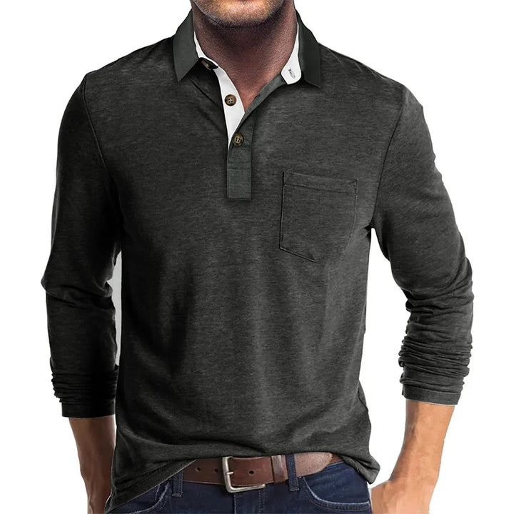 Nael Berlin | Herren Langarmshirt in Unifarbe