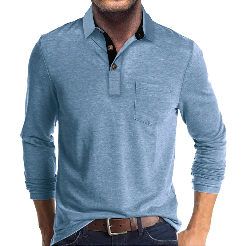 Nael Berlin | Herren Langarmshirt in Unifarbe