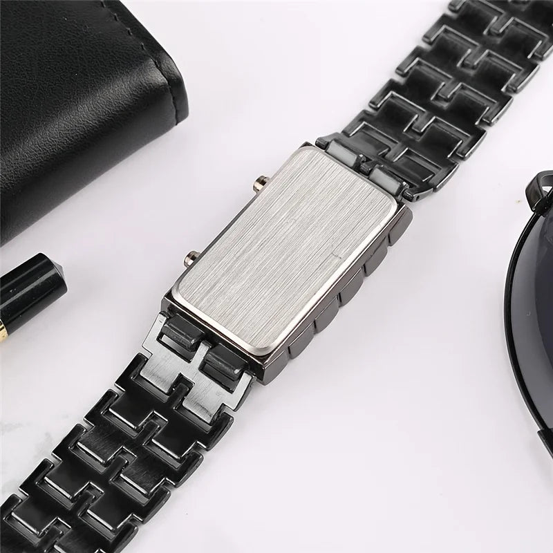 Nael Berlin | Lava – LED-Uhr mit Edelstahlarmband