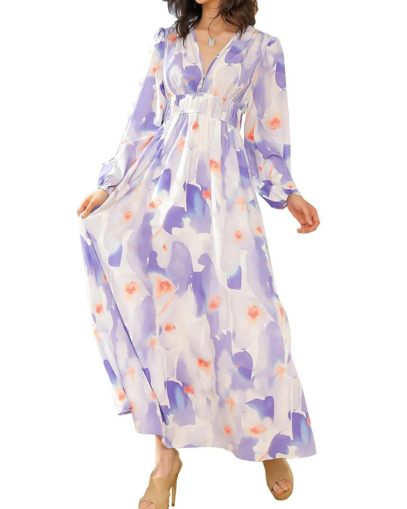 Celine | Feminines Kleid mit Blumenmuster