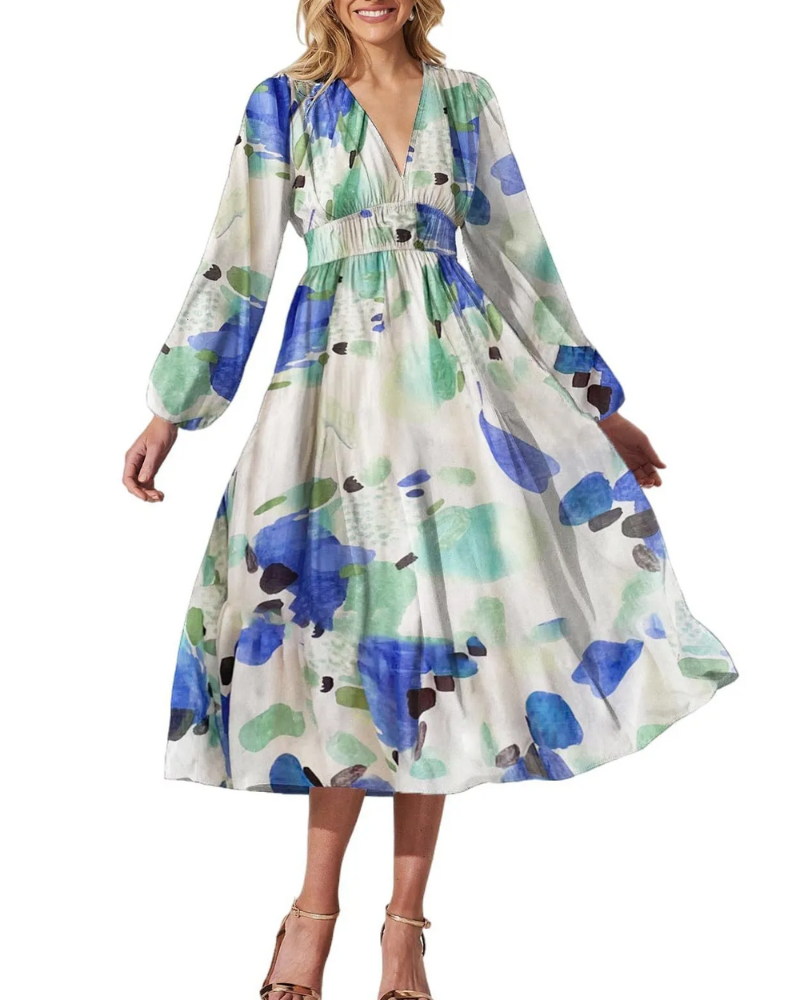 Celine | Feminines Kleid mit Blumenmuster