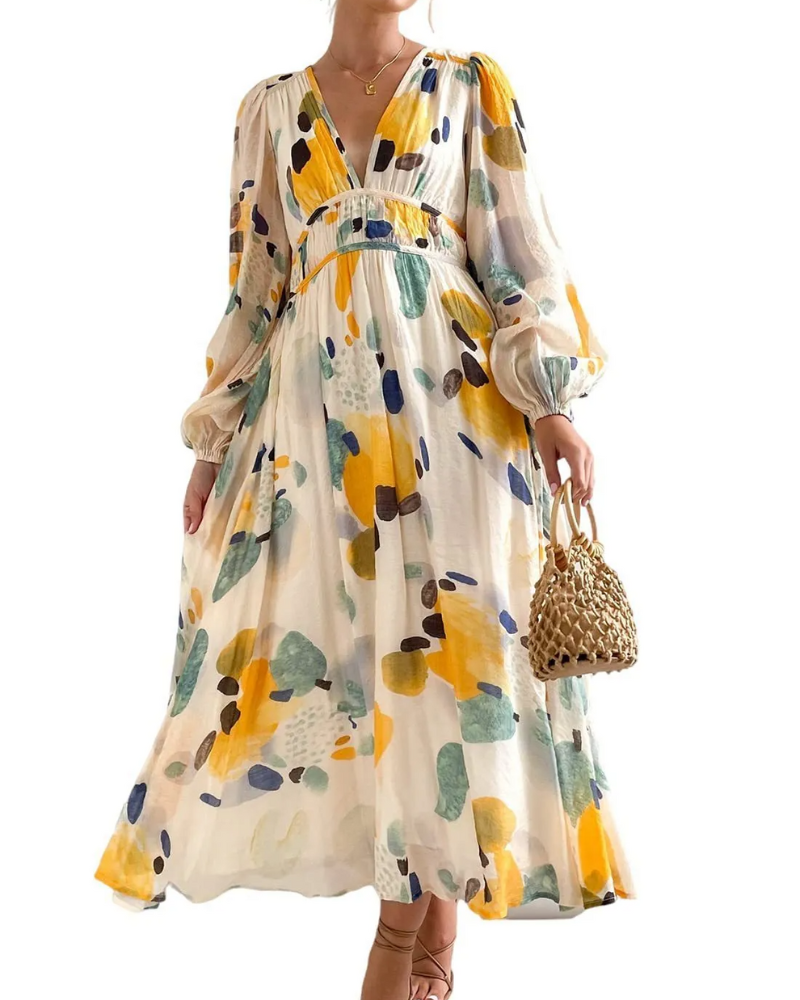 Celine | Feminines Kleid mit Blumenmuster