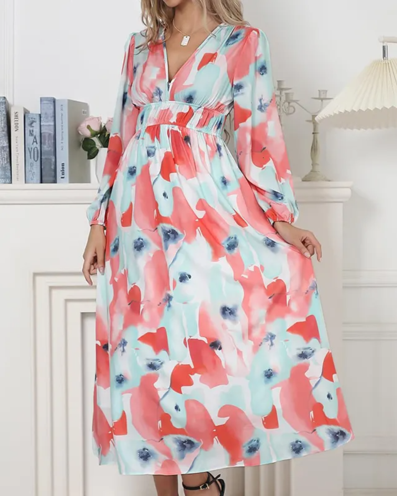 Celine | Feminines Kleid mit Blumenmuster
