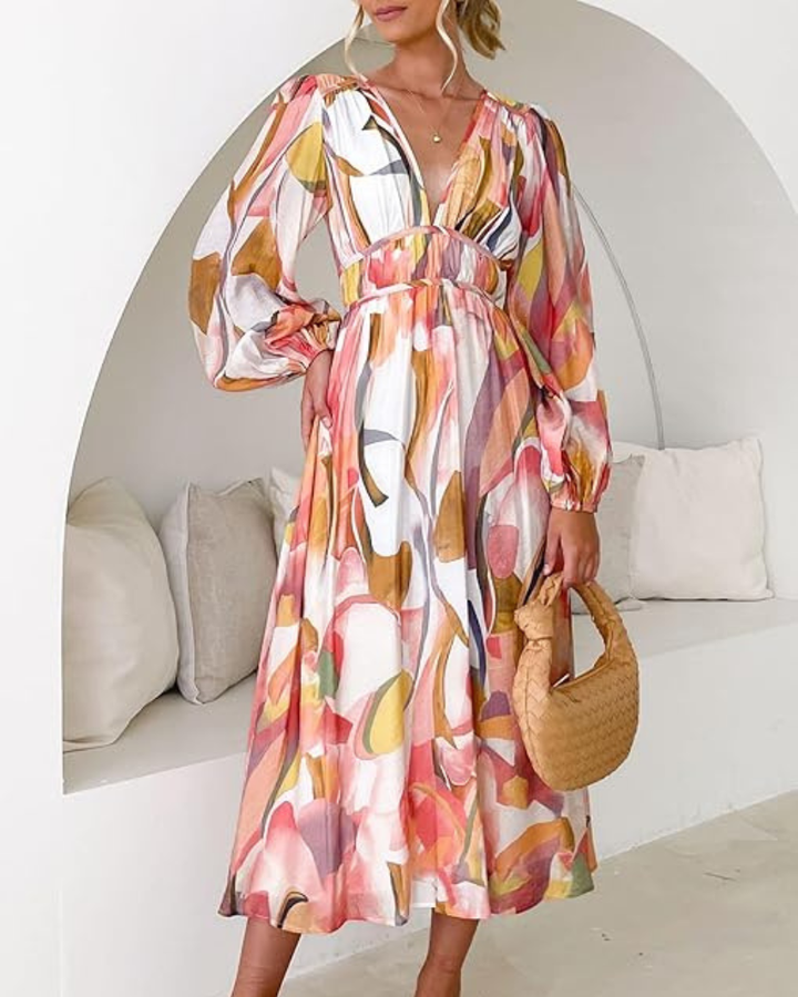 Celine | Feminines Kleid mit Blumenmuster